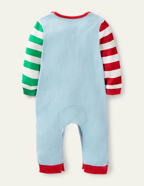 Weihnachtlicher Strampler - Surfbrett-Blau Weihnachtlicher Strampler - Surfbrett-Blau