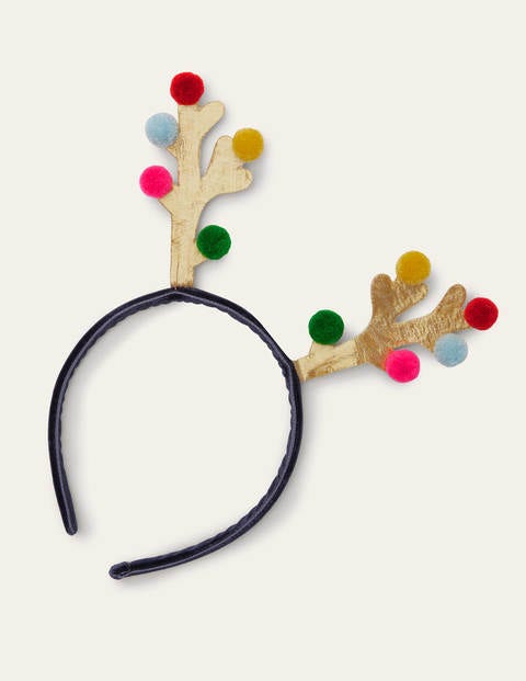 Sparkle Headband - Gold Christmas Reindeer