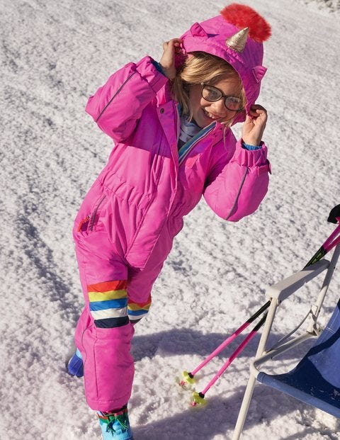 Combinaison de ski motif licorne - Rose bonheur