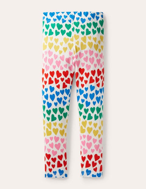 Fun Leggings - Multi Rainbow Hearts