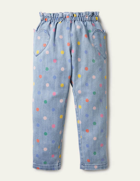 Pull-on Trousers - Chambray Multi Spot Pull-on Trousers - Chambray Multi Spot
