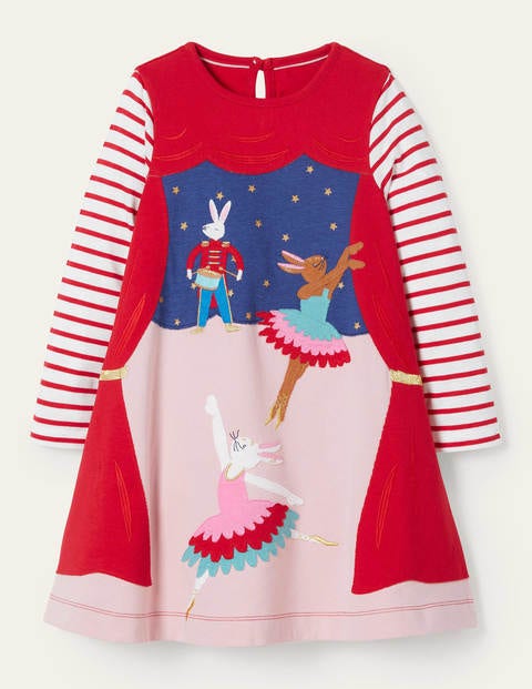 Big Appliqué Jersey Dress - Rockabilly Red Stage Big Appliqué Jersey Dress - Rockabilly Red Stage