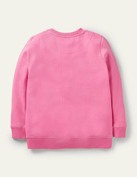 Bequemes Sweatshirt mit Applikation - Helles Blütenrosa, Dackel Bequemes Sweatshirt mit Applikation - Helles Blütenrosa, Dackel