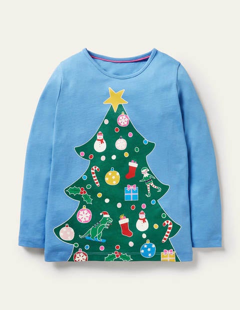 Glow-in-the-dark Logo T-shirt - Bluebell Blue Christmas Tree