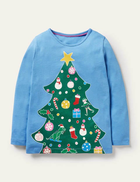 Glow-in-the-dark Logo T-Shirt - Bluebell Blue Christmas Tree Glow-in-the-dark Logo T-Shirt - Bluebell Blue Christmas Tree