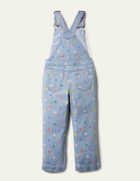Latzhose mit Herzaufnäher - Faux-Uni, Bunte Tupfen Latzhose mit Herzaufnäher - Faux-Uni, Bunte Tupfen