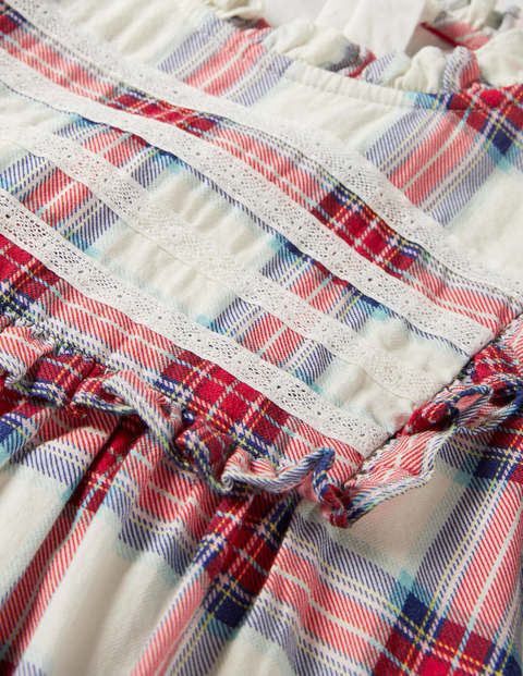 Nostalgic Ruffle Dress - Ivory/ Rockabilly Red Check Nostalgic Ruffle Dress - Ivory/ Rockabilly Red Check