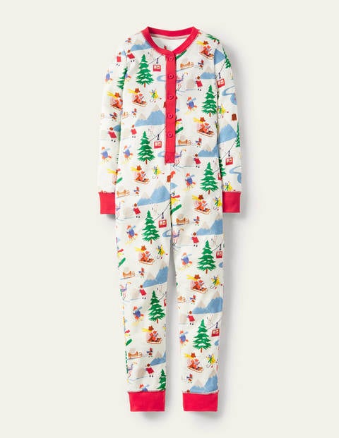 Snug All-in-one Pajamas - Ivory Snow Day Snug All-in-one Pajamas - Ivory Snow Day