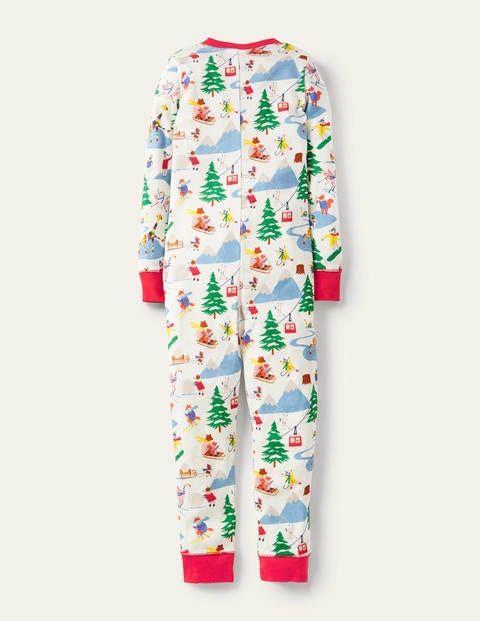 Snug All-in-one Pajamas - Ivory Snow Day Snug All-in-one Pajamas - Ivory Snow Day