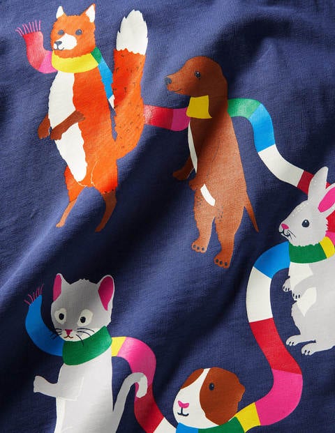 Hotchpotch Animal T-shirt - Starboard Blue Scarf Hotchpotch Animal T-shirt - Starboard Blue Scarf