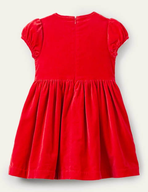 Smokkleid aus Samt - Rockabilly-Rot Smokkleid aus Samt - Rockabilly-Rot