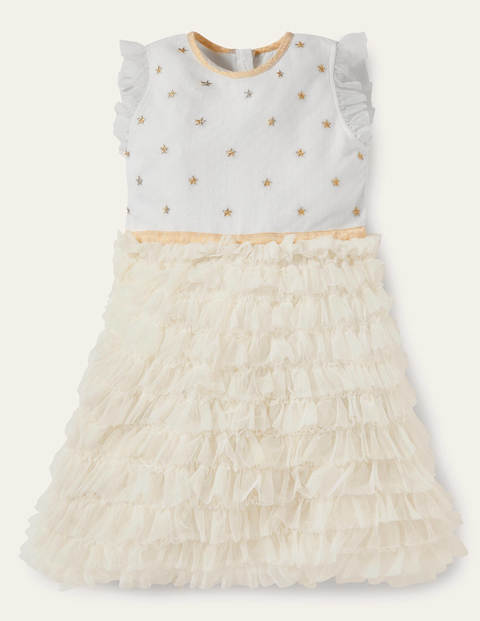 Tulle Ruffle Party Dress - Ivory Tulle Ruffle Party Dress - Ivory