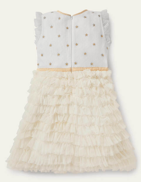 Tulle Ruffle Party Dress - Ivory Tulle Ruffle Party Dress - Ivory