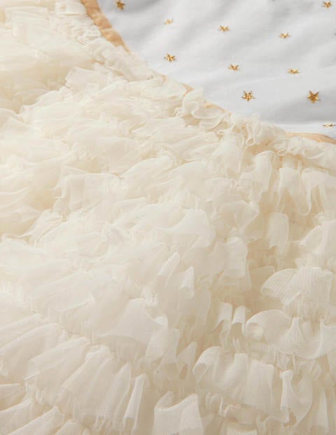 Tulle Ruffle Party Dress - Ivory Tulle Ruffle Party Dress - Ivory