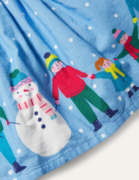 Cordrock mit weihnachtlichem Motiv - Surfbrett-Blau Cordrock mit weihnachtlichem Motiv - Surfbrett-Blau