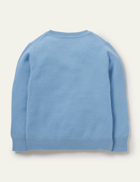 Cashmere Graphic Jumper - Surfboard Blue Marl Deer Cashmere Graphic Jumper - Surfboard Blue Marl Deer