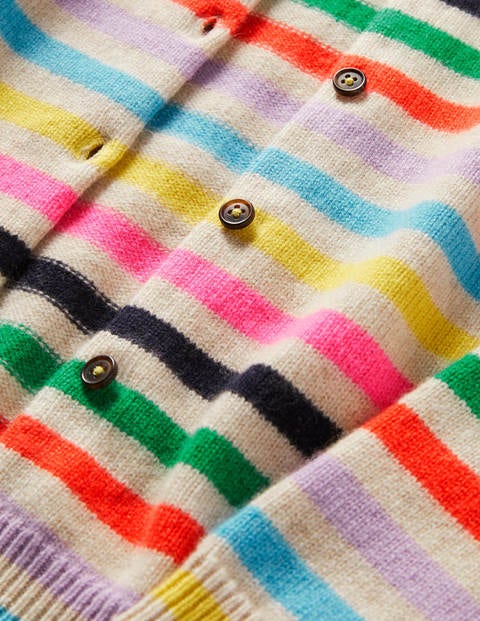 Cashmere Cardigan - Multi Stripe Cashmere Cardigan - Multi Stripe