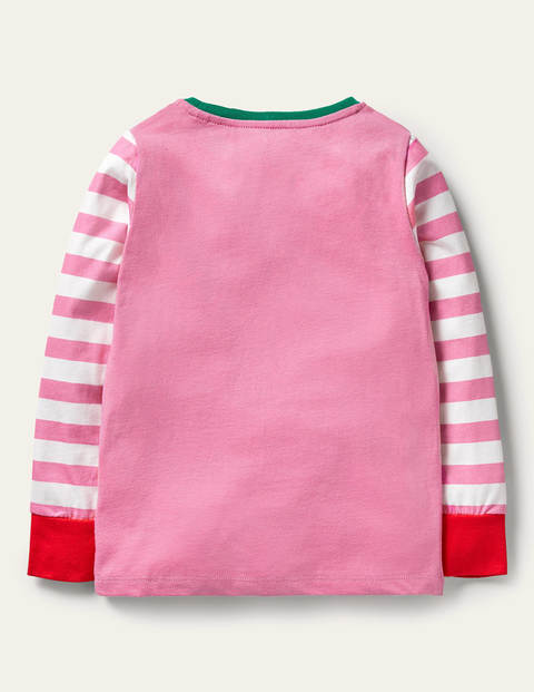 Festive Flipbook T-shirt - Bright Petal Pink Festive