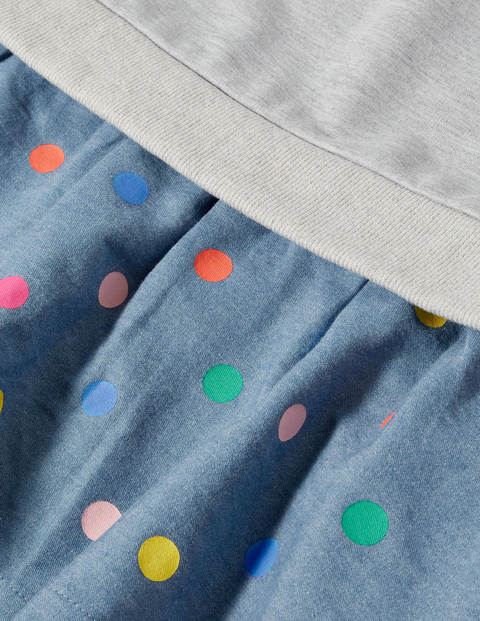 Bequemes Sweatshirt-Kleid mit Kapuze - Grau Meliert Bequemes Sweatshirt-Kleid mit Kapuze - Grau Meliert