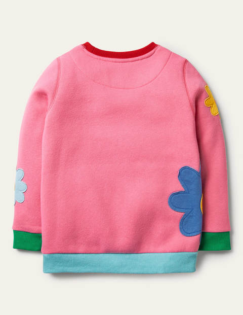 Sweatshirt mit Applikation - Helles Blütenrosa, Herz Sweatshirt mit Applikation - Helles Blütenrosa, Herz