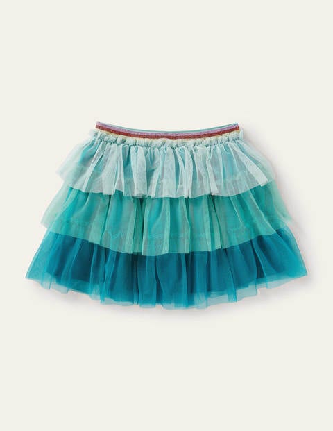 Tiered Tulle Skirt - Orkney Blue