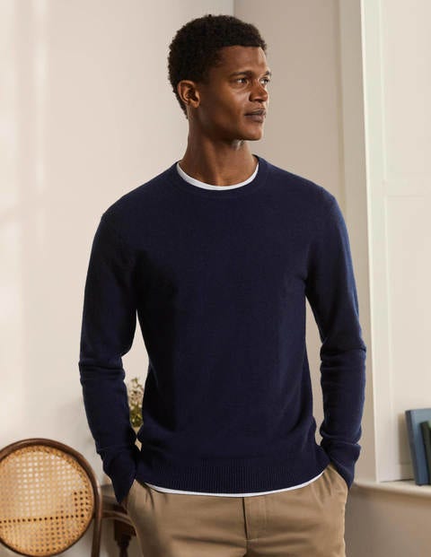 Cashmere Crew Neck - Navy Cashmere Crew Neck - Navy