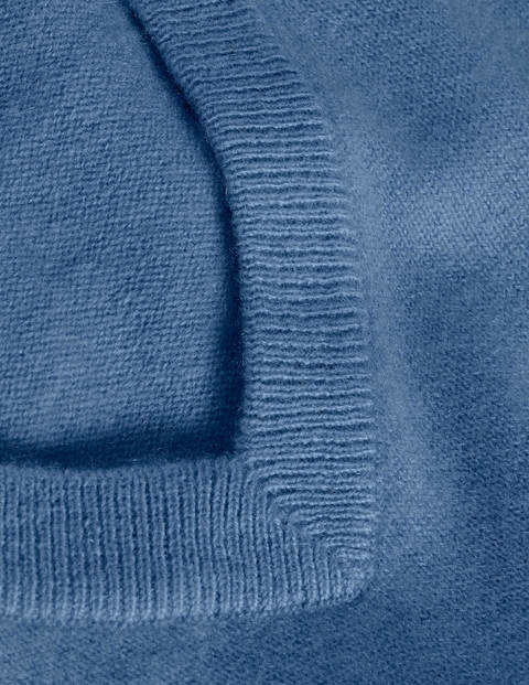 Kaschmirpullover mit V-Ausschnitt - Abendblau Kaschmirpullover mit V-Ausschnitt - Abendblau