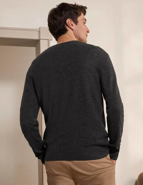 Cashmere V-neck - Dark Grey Melange Cashmere V-neck - Dark Grey Melange
