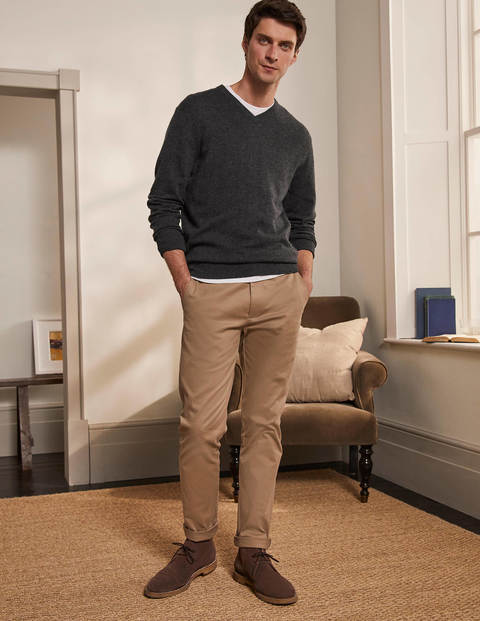 Cashmere V-neck - Dark Grey Melange Cashmere V-neck - Dark Grey Melange