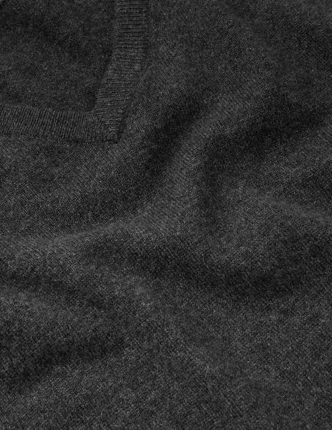 Cashmere V-neck - Dark Grey Melange Cashmere V-neck - Dark Grey Melange