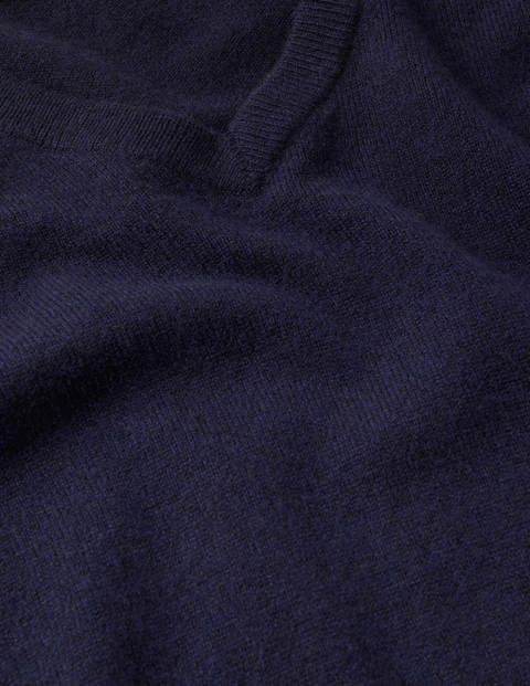 Kaschmirpullover mit V-Ausschnitt - Navy Kaschmirpullover mit V-Ausschnitt - Navy