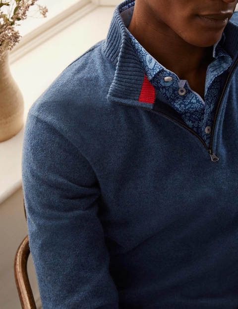 Cashmere Half-Zip - Blue Ribbon Cashmere Half-Zip - Blue Ribbon
