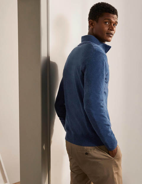 Cashmere Half-Zip - Blue Ribbon Cashmere Half-Zip - Blue Ribbon