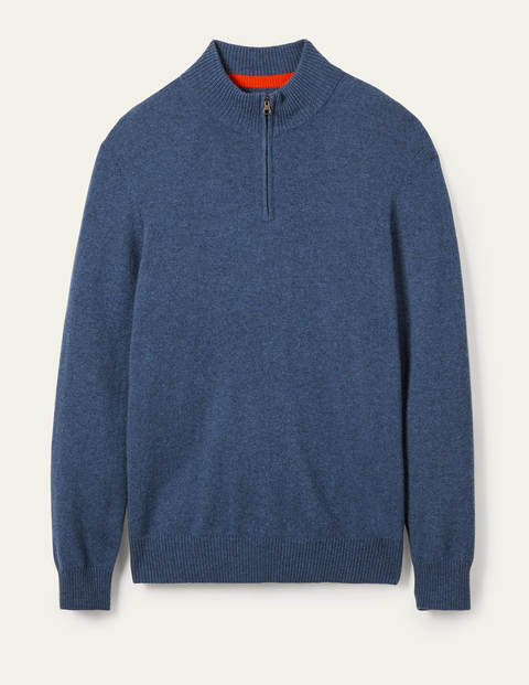 Cashmere Half-Zip - Blue Ribbon Cashmere Half-Zip - Blue Ribbon