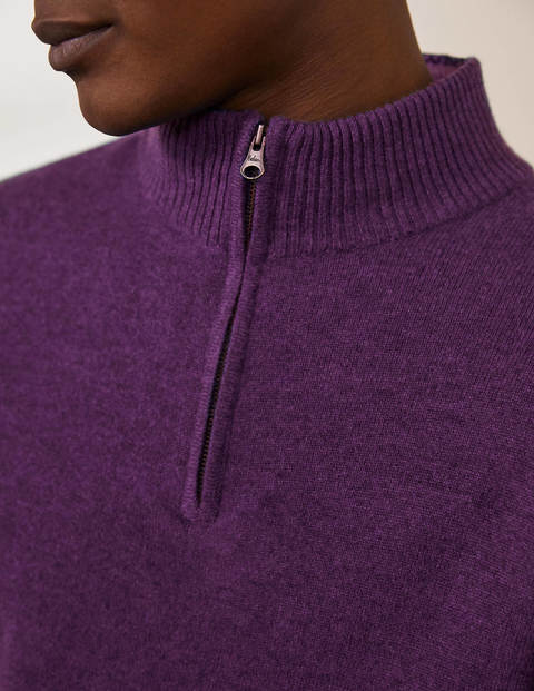Cashmere Half-Zip - Plum Perfect Cashmere Half-Zip - Plum Perfect