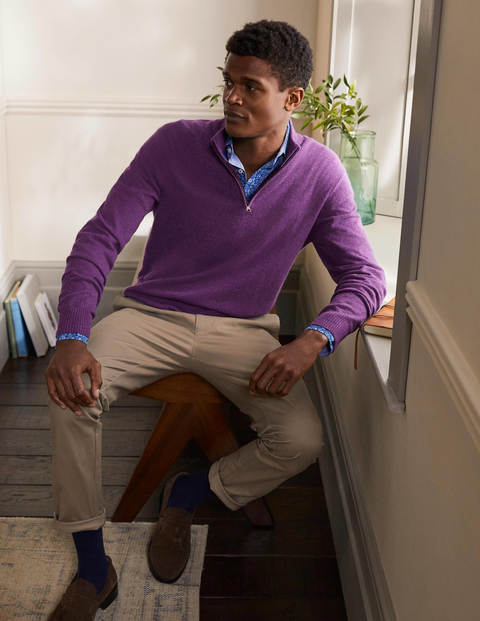 Cashmere Half-Zip - Plum Perfect Cashmere Half-Zip - Plum Perfect
