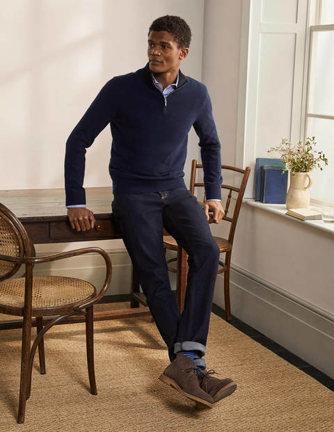 Cashmere Half-Zip - Navy Cashmere Half-Zip - Navy
