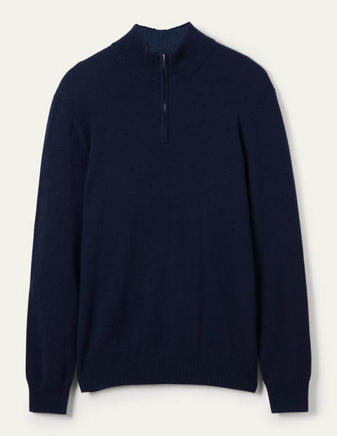 Cashmere Half-Zip - Navy Cashmere Half-Zip - Navy