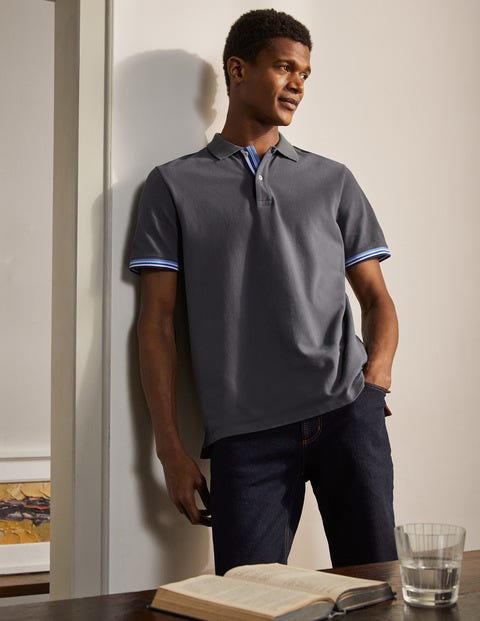 Piqué Polo - London Grey Piqué Polo - London Grey
