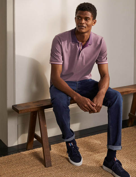 Piqué-Poloshirt - Dunkles Mauve Piqué-Poloshirt - Dunkles Mauve