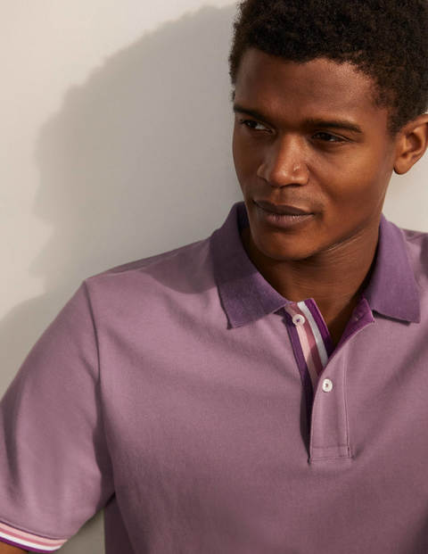 Piqué-Poloshirt - Dunkles Mauve Piqué-Poloshirt - Dunkles Mauve