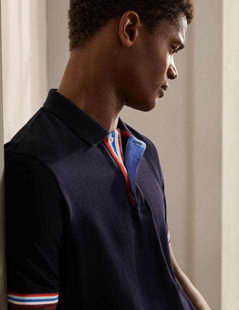 Piqué Polo - Navy Multi Piqué Polo - Navy Multi