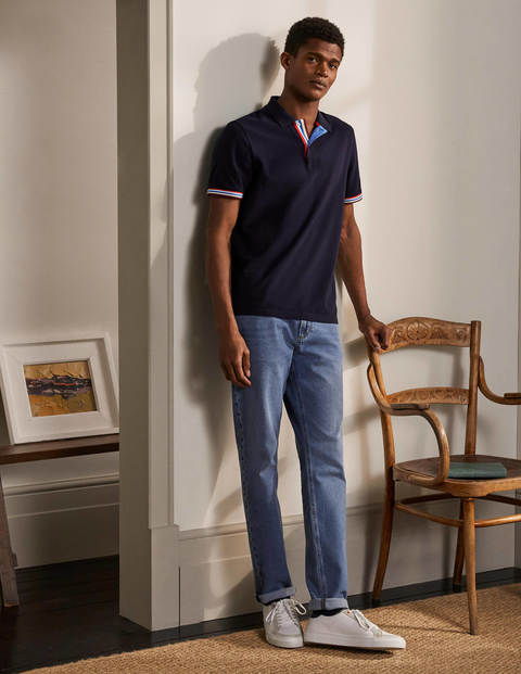 Piqué Polo - Navy Multi Piqué Polo - Navy Multi