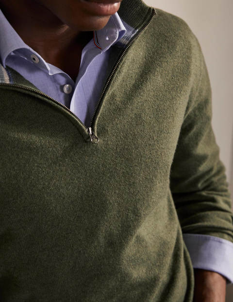 Lambswool Half-Zip - Grassland Green Lambswool Half-Zip - Grassland Green