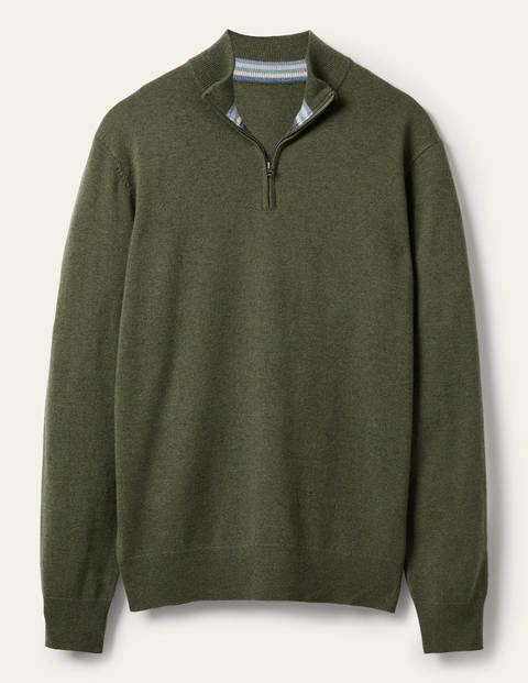 Lambswool Half-Zip - Grassland Green Lambswool Half-Zip - Grassland Green