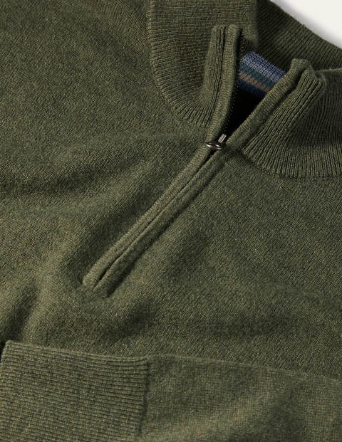 Lambswool Half-Zip - Grassland Green Lambswool Half-Zip - Grassland Green