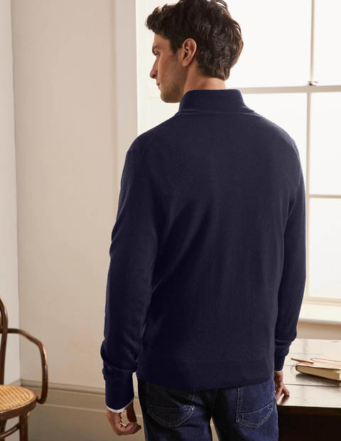 Lambswool Blend Half-Zip - Navy Lambswool Blend Half-Zip - Navy