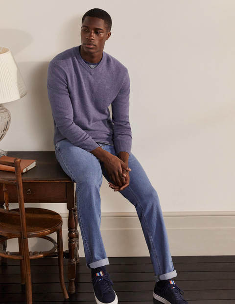 Lambswool Blend V-neck - Heather Melange Lambswool Blend V-neck - Heather Melange