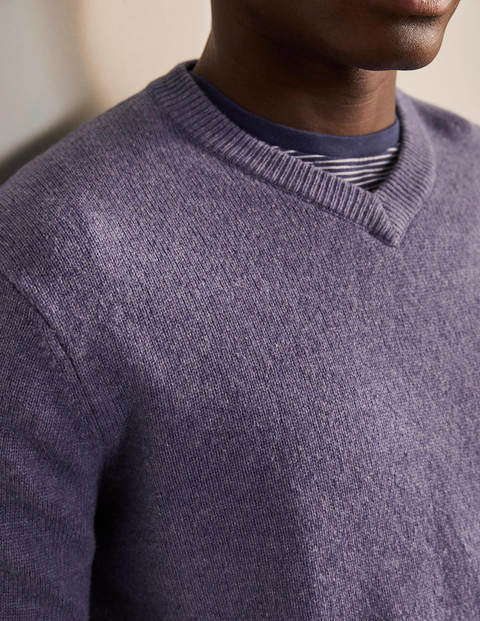 Lambswool Blend V-neck - Heather Melange Lambswool Blend V-neck - Heather Melange