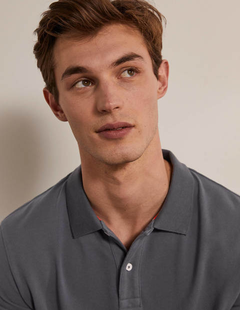 Langärmliges Piqué-Poloshirt - London Grey Langärmliges Piqué-Poloshirt - London Grey